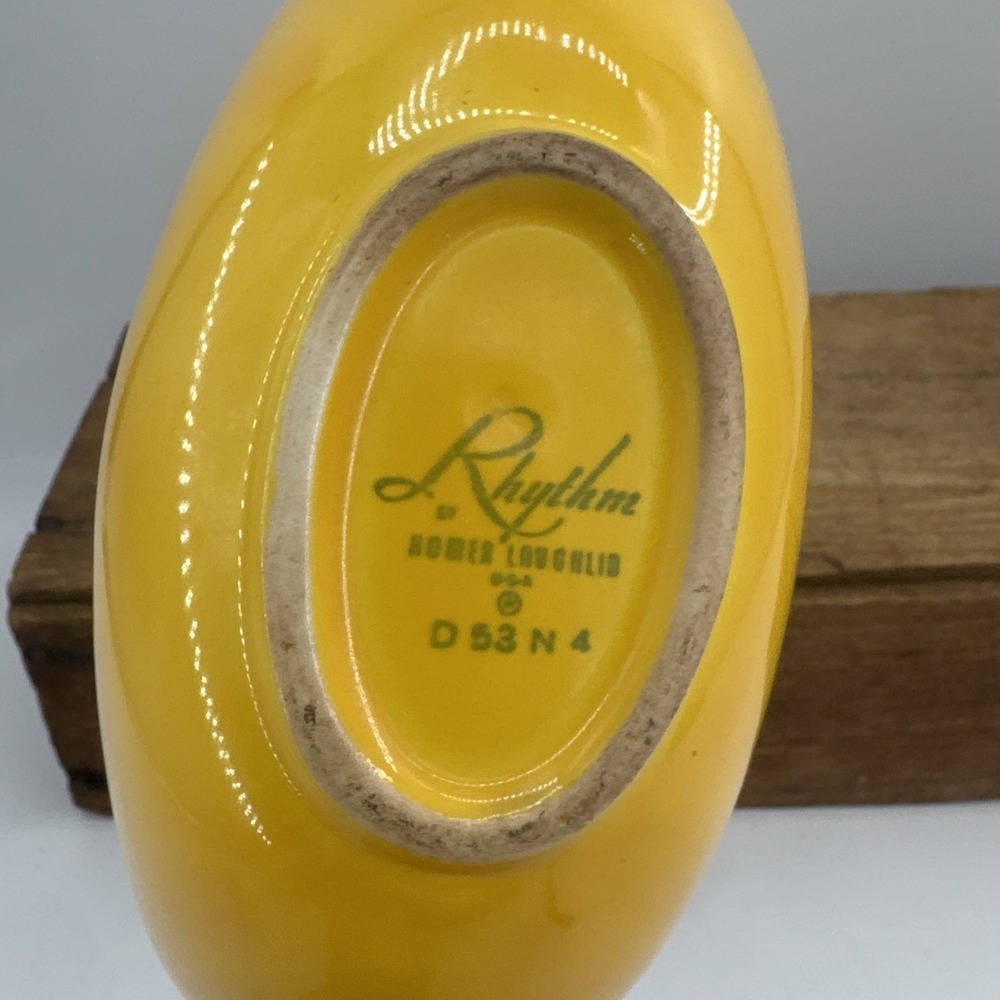 Gravy Boat Vintage Rhythm By Homer Laughlin Mustard Yellow‎ #D53N4 Serviceware - Picture 9 of 9